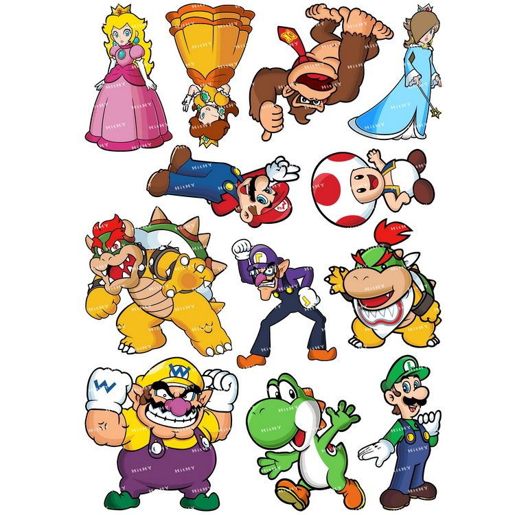 中号f0001-03超级玛丽马里奥-电玩卡通动漫笔记本电脑旅行箱贴纸