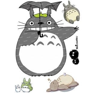 大号F0007-05龙猫Totoro卡通动漫笔记本电脑手机手机旅行箱贴纸