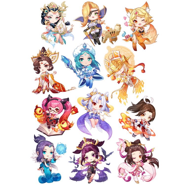 王者荣耀Q版行李箱贴纸个性动漫可爱萌电脑ipad电动车头盔旅行,3C数码配件,笔记本个性小贴纸,淘宝优惠券,粉丝福利购,淘宝优惠卷