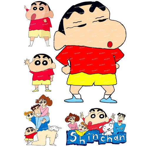 大号F0027-08蜡笔小新卡通动漫笔记本电脑手机结它旅行拉杆箱贴纸