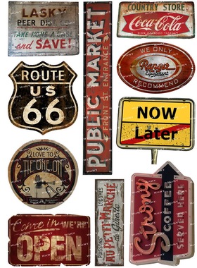 中号F0046-10怀旧复古物品潮牌笔记本电脑手机吉他旅行拉杆箱贴纸