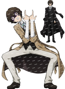 中号F0337-16文豪野犬太宰治卡通动漫笔记本电脑旅行拉杆箱贴纸