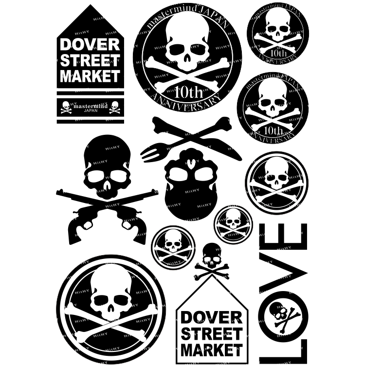 MMJ骷髅潮牌个性电脑电动车贴纸