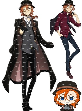 小号F0337-12文豪野犬中原中也卡通动漫笔记本电脑旅行拉杆箱贴纸