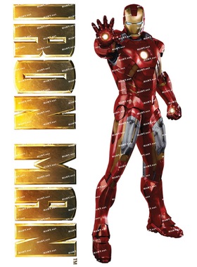 大号F0041-05漫威钢铁侠Iron Man卡通动漫电影笔记本旅行箱贴纸