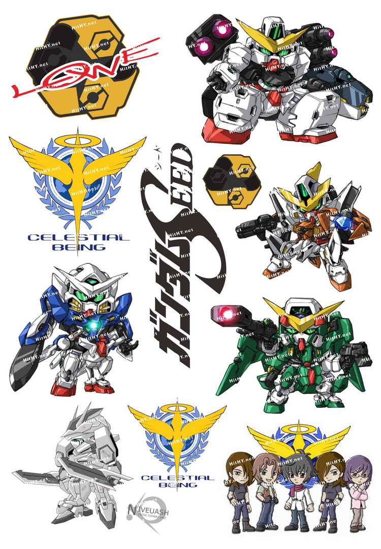 中号f0083-03高达gundam-卡通动漫笔记本电脑贴纸手机旅行箱贴纸