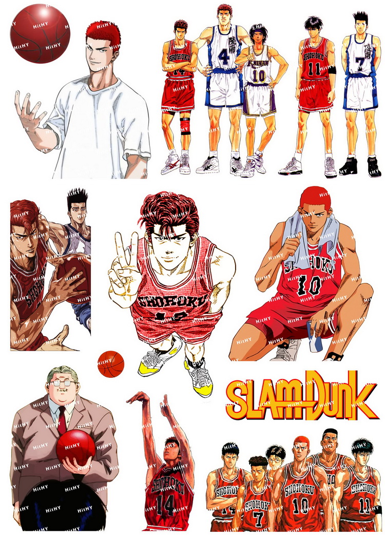 灌篮高手卡通动漫手机拉杆箱贴纸