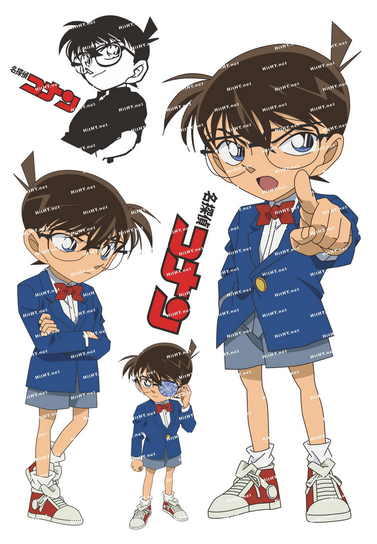 大号名侦探柯南汽车旅行箱贴纸