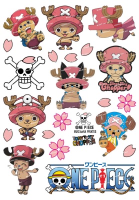 中号海贼王乔巴旅行箱贴纸