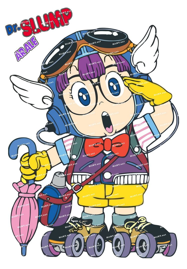 中号f0060-03阿拉蕾iq博士卡通动漫笔记本电脑旅行拉杆箱贴纸防水