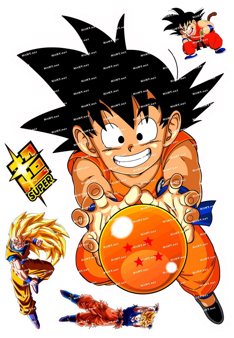 大号f0080-33龙珠超dragon ball卡通动漫笔记本旅行拉杆箱贴纸