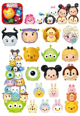 迪士尼中号萌卡通旅行拉箱贴纸