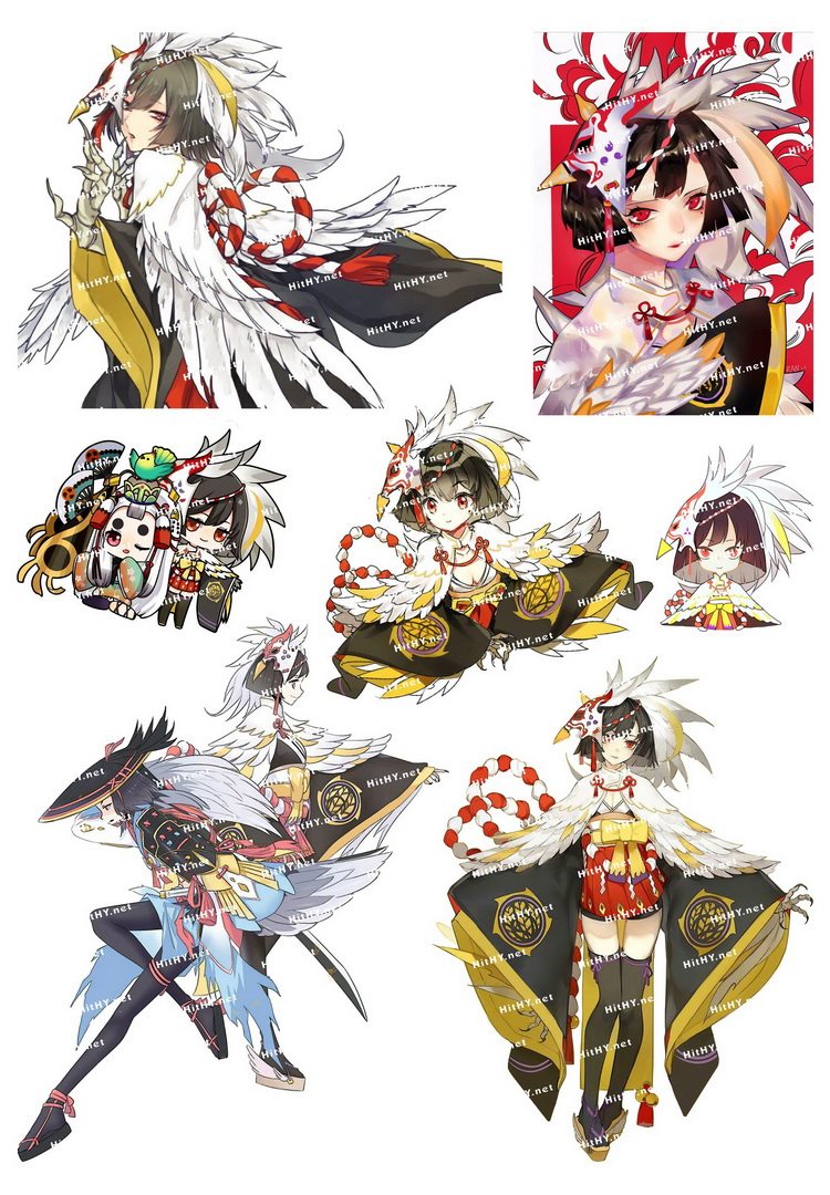 小号f0277-03阴阳师以津真天游戏动漫笔记本电脑手机旅行拉箱贴纸