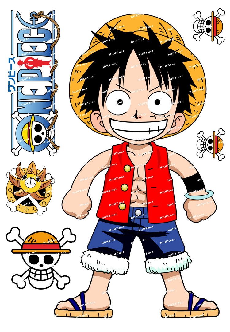 大号F0019-06海贼王卡通动漫笔记本旅行拉杆箱贴纸防水