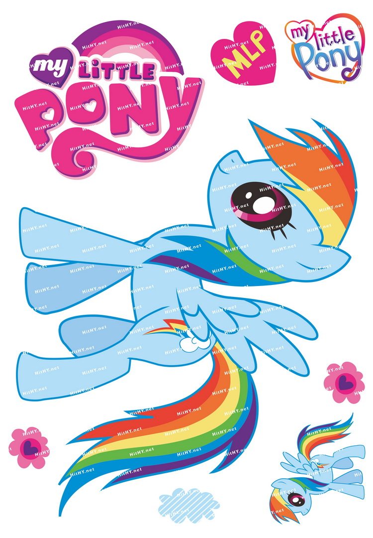 大号f0065-03my little pony小马宝莉卡通笔记本电脑旅行箱贴纸