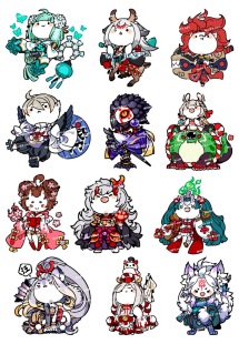 大号F0252 卡通动漫电脑手机旅行拉杆箱贴纸防水 29阴阳师Q版