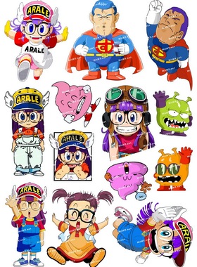 中号F0060-02阿拉蕾IQ博士-卡通动漫笔记本手机汽车旅行箱贴纸