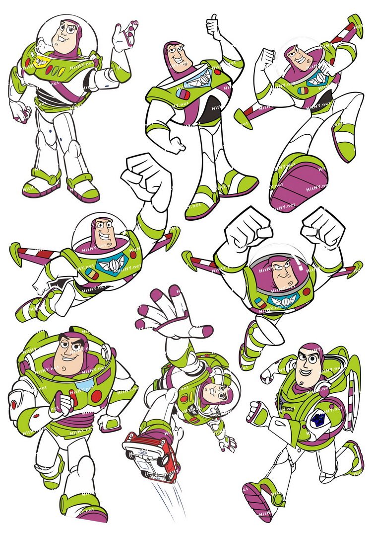 中号f0006-02玩具总动员巴斯光年胡迪迪士尼卡通笔记本旅行箱贴纸