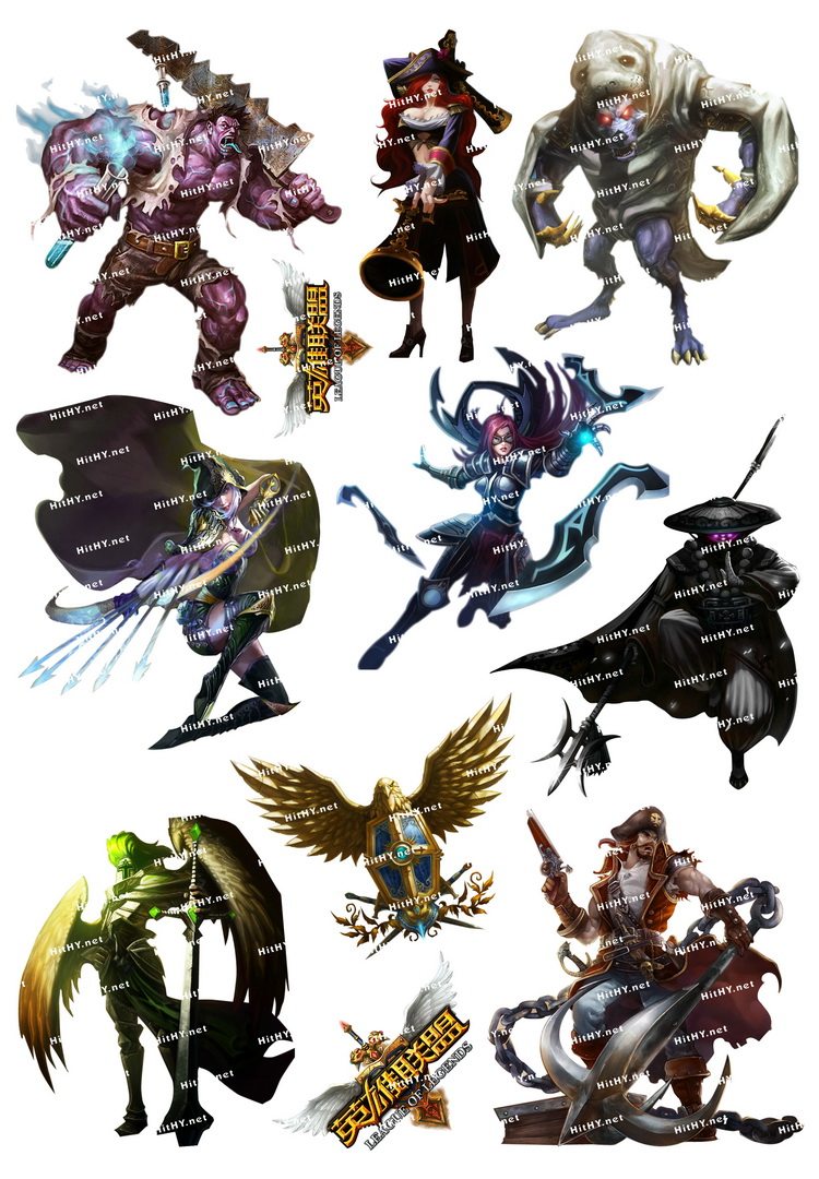 英雄联盟游戏动漫贴纸电脑旅行箱