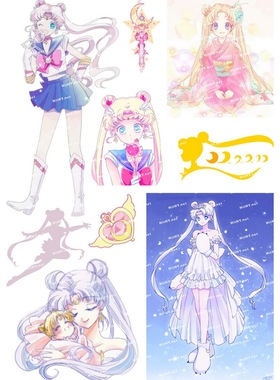 中号F0110-07美少女战士SailorMoon卡通动漫电脑手机旅行箱贴纸