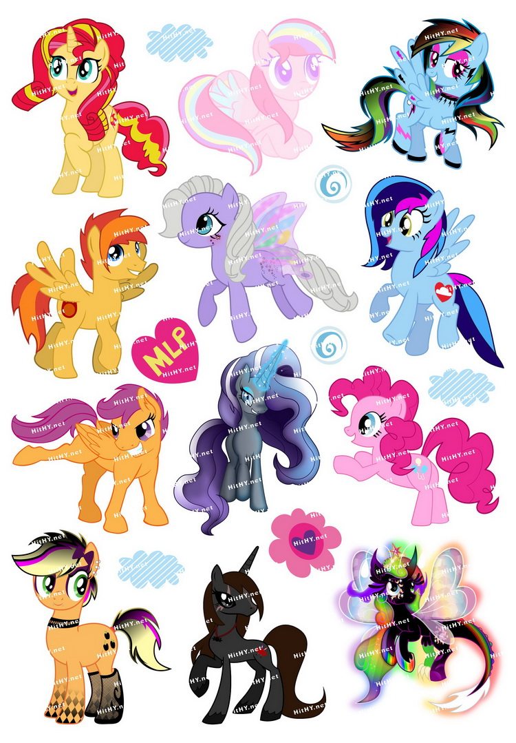 小号f0065-12my little pony小马宝莉卡通笔记本电脑旅行箱贴纸