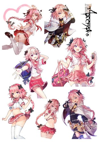 小号动漫电脑手机旅行箱贴纸