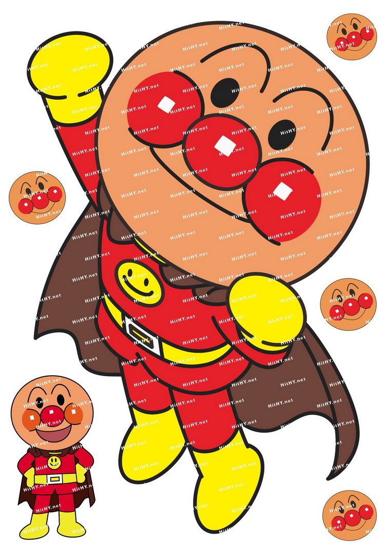 大号f0217-03面包超人细菌小子卡通笔记本电脑旅行拉杆箱贴纸防水