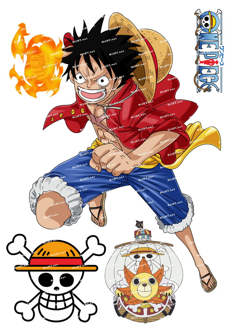 中号海贼王卡通动漫旅行防水贴纸