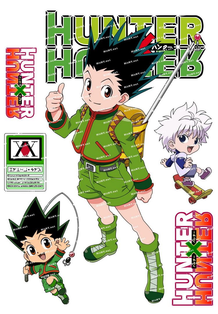 大号F0137-04全职猎人HUNTERxHUNTER卡通动漫笔记本旅行箱贴纸
