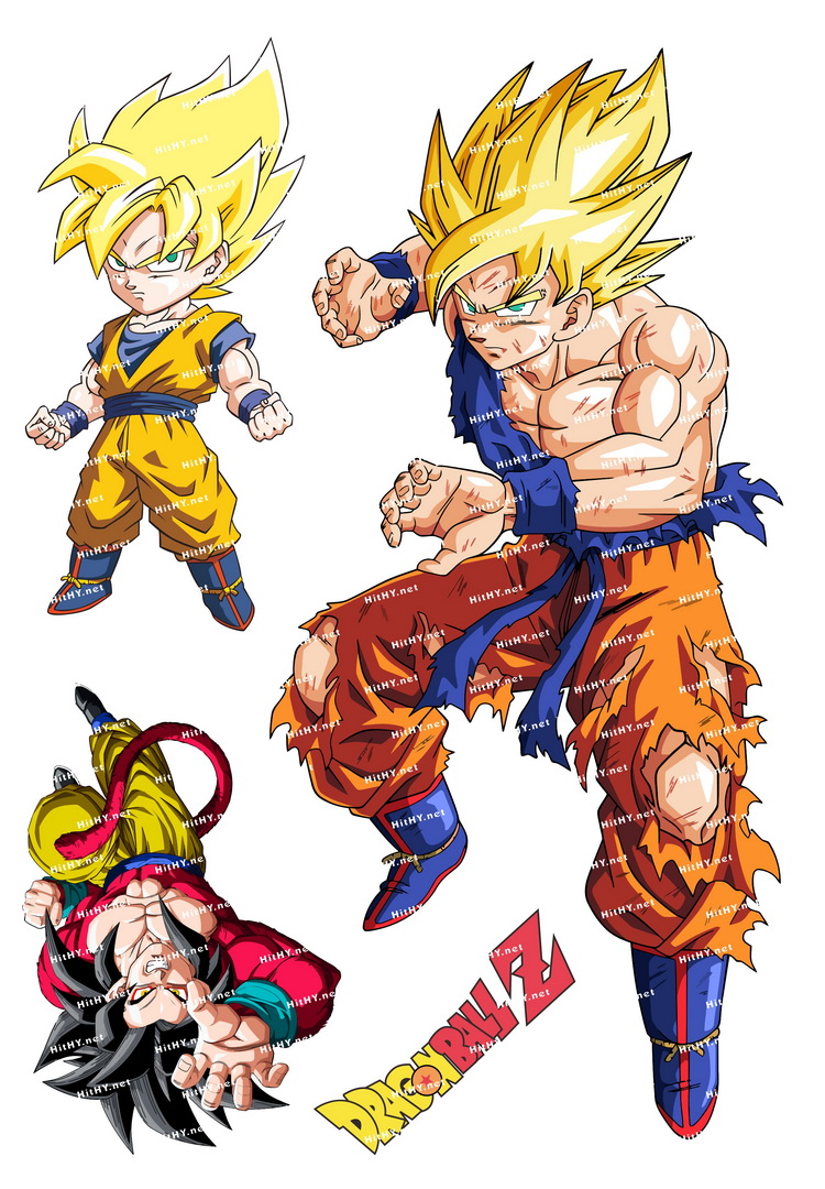 大号龙珠卡通动漫电脑旅行箱贴纸