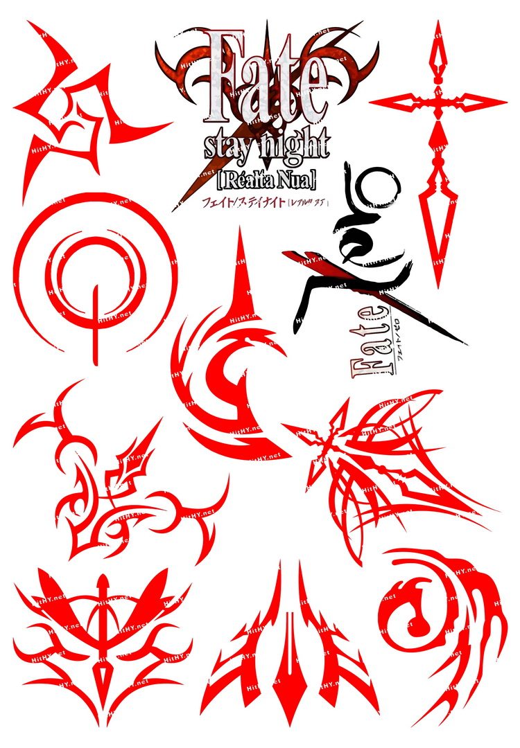 小号f0152-01fate/zero stay night咒印 卡通动漫 笔记旅行箱贴纸