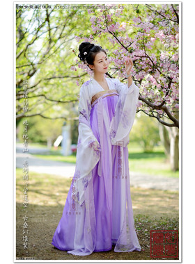 北极cosplay服装出租 淡紫色汉服 齐胸古装汉元素服装女装cos服
