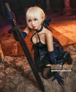 北极cosplay服装出租 FGO 黑Saber 满破3破cos黑化礼服 贞德cos服
