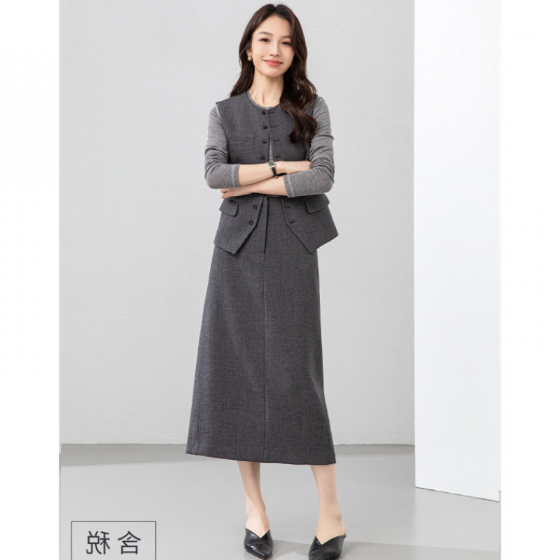 老钱风通勤职业装两件套