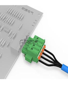 LC6M-5.08 Elinker 5.08带法烂绿色插头 按钮弹簧式压线母头端子