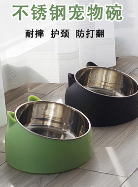 宠物不锈钢猫碗猫食盆狗碗