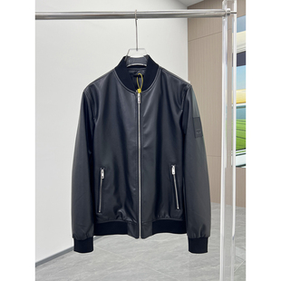 PU皮皮衣夹克外套 棒球领休闲男士 欧洲站高端潮牌欧货2025春季 时尚
