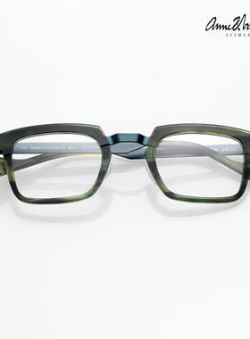 ANNE & VALENTIN 法国设计师手工男女眼镜架 方框 OSVALDO