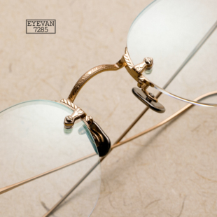 EYEVAN 7285 新款精致无框眼镜 140 日本手工复古男女眼镜架 目下