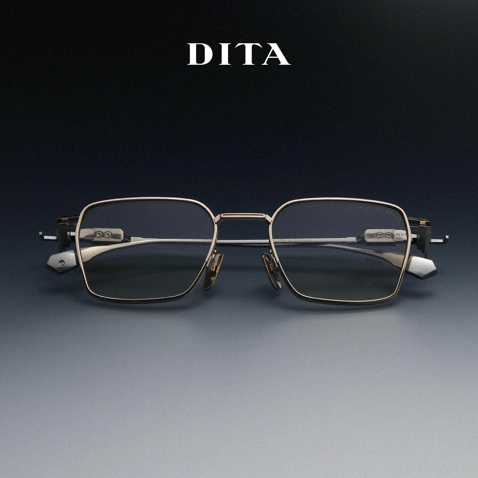 DITA LINEAGE.70 半解构几何纯钛眼镜框 外露铰链方形光学镜男女