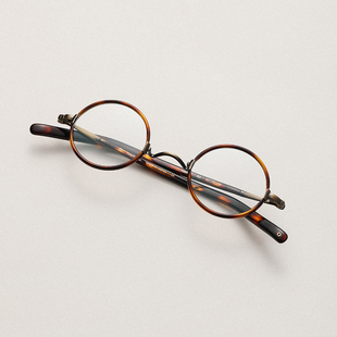 万年龟KameManNen 一山鼻托复古圆框男女眼镜架KMN 77 目下眼镜店