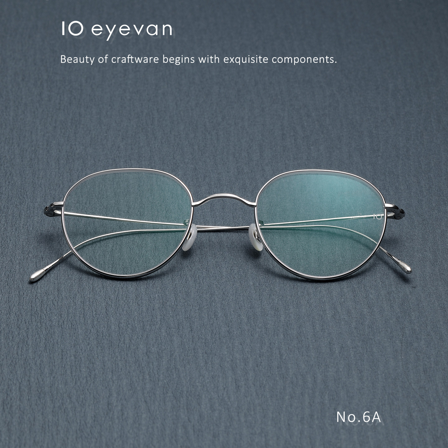 10 EYEVAN No 6A 日本手工制复古光学眼镜 钛金属细框 贝母鼻托
