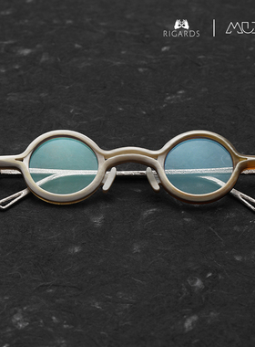 RIGARDS X DETAJ 联名稀有白牛角+925银手工牛角眼镜框 RG0824