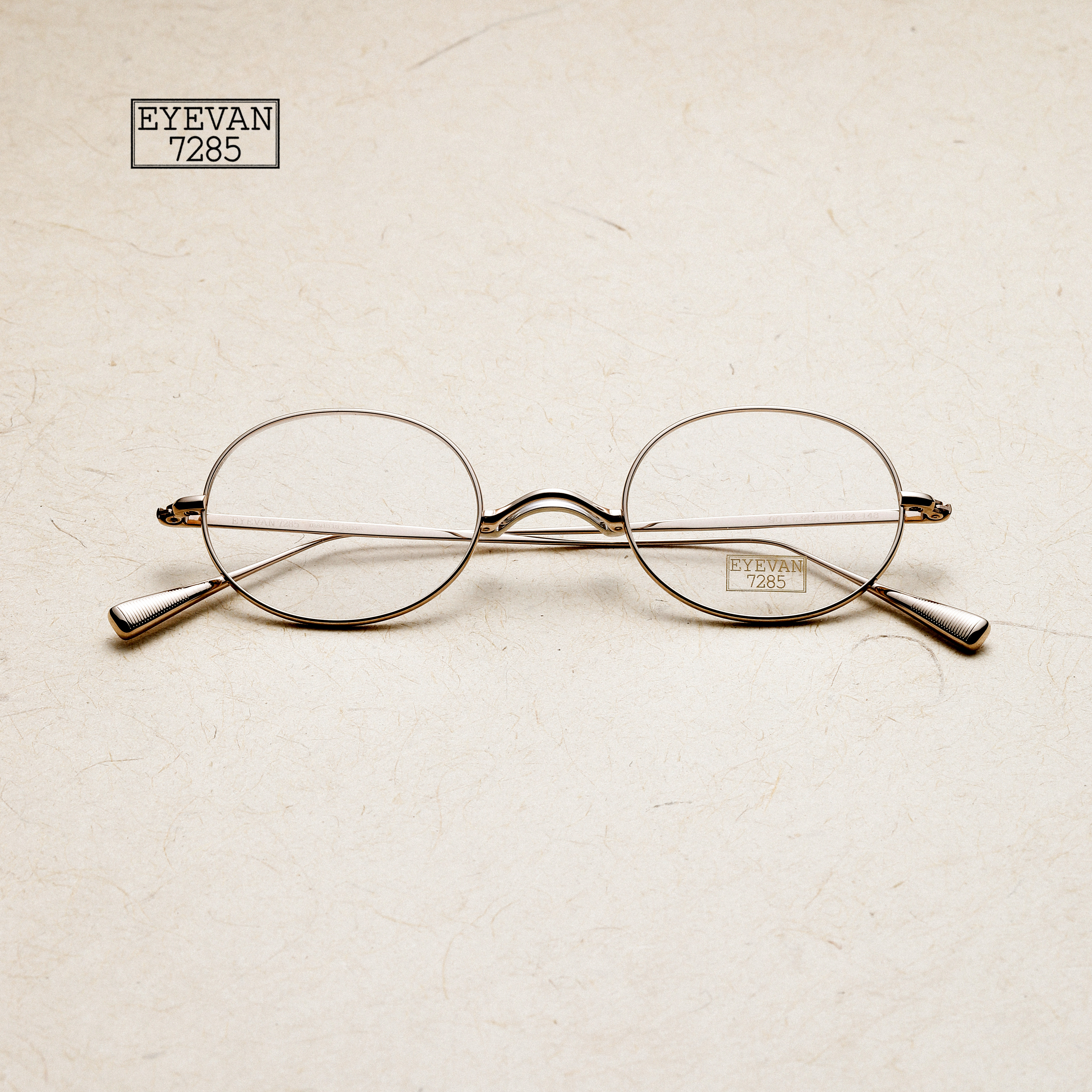 EYEVAN 7285 日本手造板材男女眼镜框 复古鹅蛋垫高一山鼻托 901
