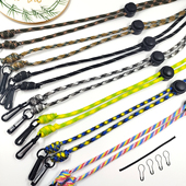 简约彩色防风绳新潮草帽太阳帽调节绳防风防掉固定绳防晒帽送别针