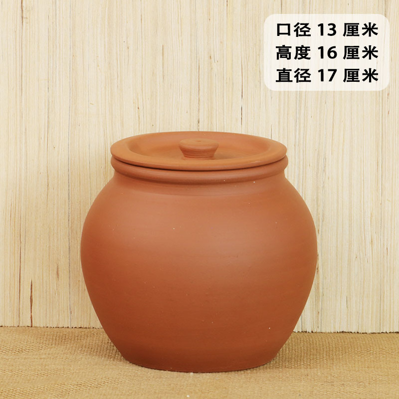 黄土带盖招财风水陶罐纯土葫芦罐