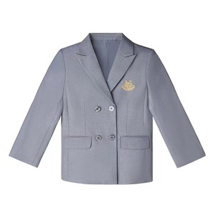 东莞东华小学校服西装外套灰色男生女生新款