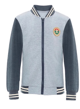 广雅校服高中灰色男女生同款运动服秋冬拉链衫