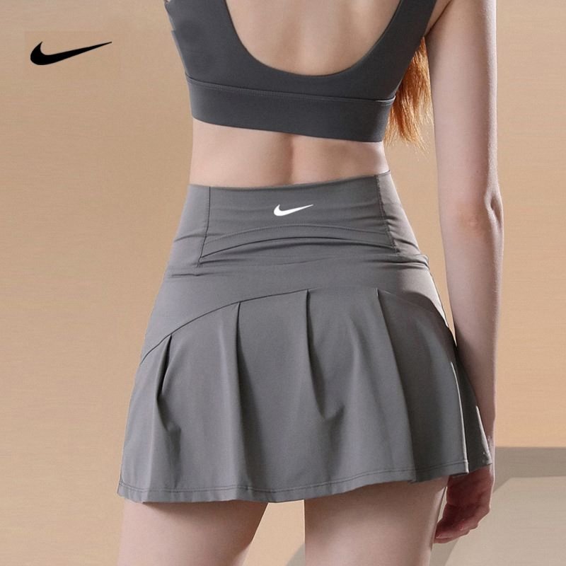 NIKE耐克运动短裙女高腰显瘦防走光羽毛球网球训练服瑜伽百褶裙裤