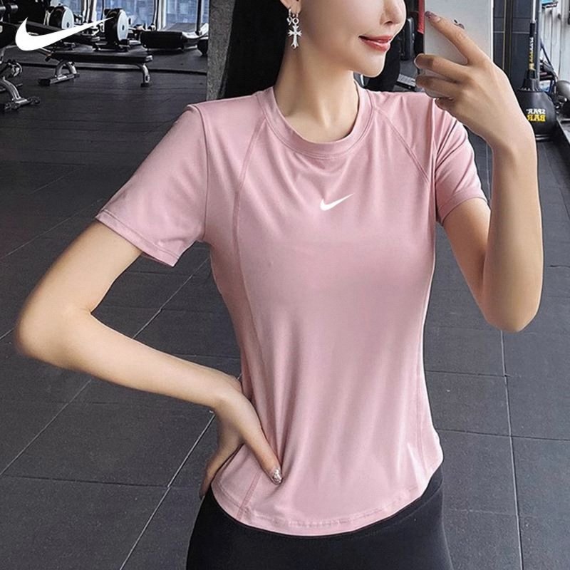 耐克Nike运动短袖女速干透气健身跑步T恤修身显瘦瑜伽服训练上衣